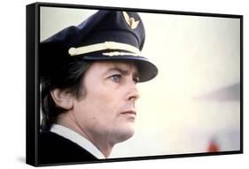 Airport 80 Concorde by DavidLowellRich with Alain Delon., 1978 (photo)-null-Framed Stretched Canvas