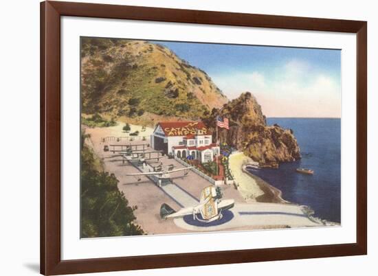 Airport and Orilla Jardin, Catalina, California-null-Framed Premium Giclee Print