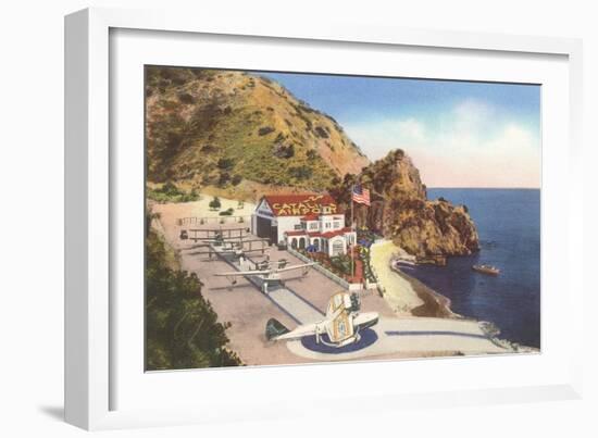 Airport and Orilla Jardin, Catalina, California-null-Framed Art Print