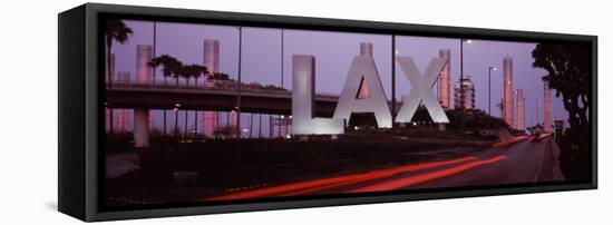 Airport at Dusk, Los Angeles International Airport, Los Angeles, California, USA-null-Framed Stretched Canvas
