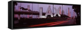 Airport at Dusk, Los Angeles International Airport, Los Angeles, California, USA-null-Framed Stretched Canvas