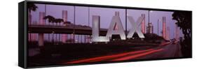 Airport at Dusk, Los Angeles International Airport, Los Angeles, California, USA-null-Framed Stretched Canvas