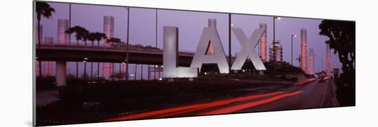 Airport at Dusk, Los Angeles International Airport, Los Angeles, California, USA-null-Mounted Premium Photographic Print