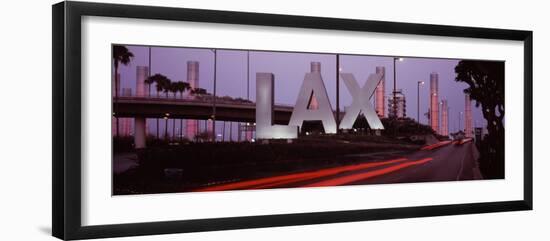 Airport at Dusk, Los Angeles International Airport, Los Angeles, California, USA-null-Framed Photographic Print