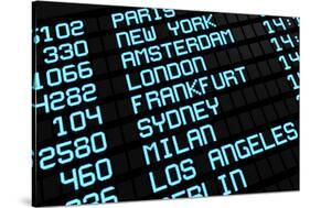 Airport Board International Destinations-NiroDesign-Stretched Canvas