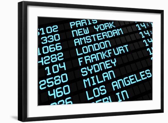 Airport Board International Destinations-NiroDesign-Framed Art Print