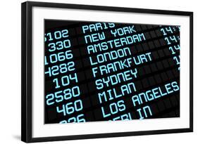 Airport Board International Destinations-NiroDesign-Framed Art Print