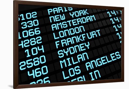 Airport Board International Destinations-NiroDesign-Framed Art Print