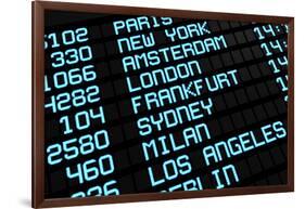 Airport Board International Destinations-NiroDesign-Framed Art Print