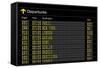 Airport Departures Board-z_i_b_i-Framed Stretched Canvas