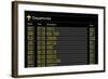 Airport Departures Board-z_i_b_i-Framed Art Print