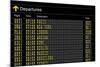 Airport Departures Board-z_i_b_i-Mounted Art Print