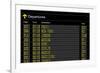 Airport Departures Board-z_i_b_i-Framed Art Print