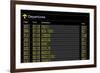 Airport Departures Board-z_i_b_i-Framed Art Print