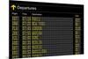 Airport Departures Board-z_i_b_i-Mounted Art Print