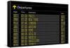 Airport Departures Board-z_i_b_i-Framed Stretched Canvas