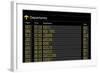 Airport Departures Board-z_i_b_i-Framed Art Print