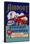 Airport Straight Whiskey-null-Framed Stretched Canvas