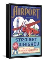 Airport Strait Whiskey Label-null-Framed Stretched Canvas