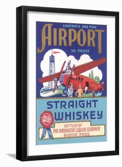 Airport Strait Whiskey Label-null-Framed Art Print