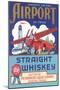 Airport Strait Whiskey Label-null-Mounted Art Print