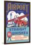 Airport Strait Whiskey Label-null-Framed Art Print