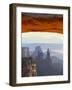 Airport Tower and La Sal Mountains Through Mesa Arch, Canyonlands National Park, Utah, USA-Scott T. Smith-Framed Photographic Print