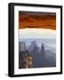 Airport Tower and La Sal Mountains Through Mesa Arch, Canyonlands National Park, Utah, USA-Scott T. Smith-Framed Photographic Print