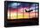 Airport Window With Airplane Flying At Sunset-viperagp-Framed Poster