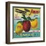 Airship Apple Crate Label - Watsonville, CA-Lantern Press-Framed Art Print