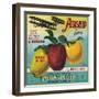 Airship Apple Crate Label - Watsonville, CA-Lantern Press-Framed Art Print