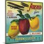 Airship Apple Crate Label - Watsonville, CA-Lantern Press-Mounted Art Print