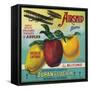 Airship Apple Crate Label - Watsonville, CA-Lantern Press-Framed Stretched Canvas