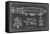 Airship Blueprint-Ethan Harper-Framed Stretched Canvas