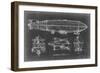 Airship Blueprint-Ethan Harper-Framed Art Print