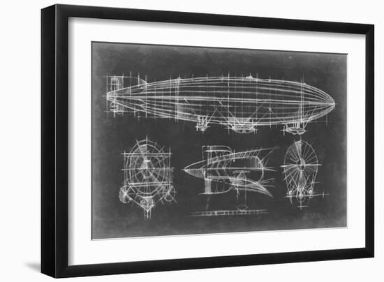 Airship Blueprint-Ethan Harper-Framed Art Print