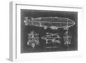 Airship Blueprint-Ethan Harper-Framed Art Print