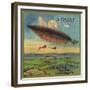 Airship Brand - Fillmore, California - Citrus Crate Label-Lantern Press-Framed Premium Giclee Print