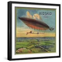 Airship Brand - Fillmore, California - Citrus Crate Label-Lantern Press-Framed Premium Giclee Print