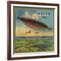 Airship Brand - Fillmore, California - Citrus Crate Label-Lantern Press-Framed Art Print