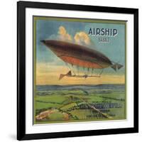 Airship Brand - Fillmore, California - Citrus Crate Label-Lantern Press-Framed Art Print