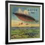 Airship Brand - Fillmore, California - Citrus Crate Label-Lantern Press-Framed Art Print