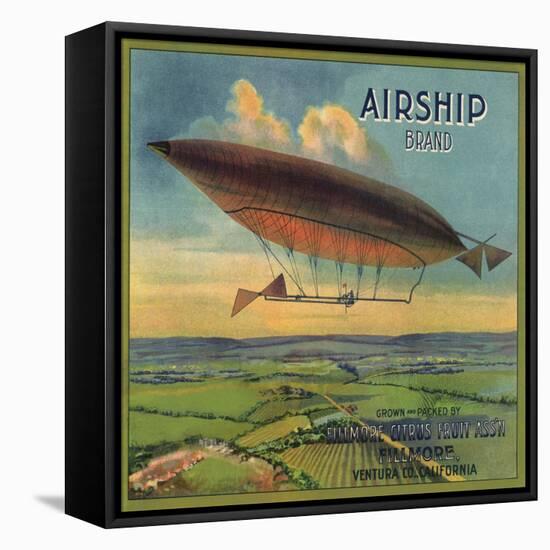 Airship Brand - Fillmore, California - Citrus Crate Label-Lantern Press-Framed Stretched Canvas