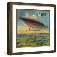 Airship Brand - Fillmore, California - Citrus Crate Label-Lantern Press-Framed Art Print