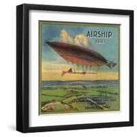 Airship Brand - Fillmore, California - Citrus Crate Label-Lantern Press-Framed Art Print