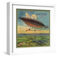 Airship Brand - Fillmore, California - Citrus Crate Label-Lantern Press-Framed Art Print