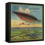 Airship Brand - Fillmore, California - Citrus Crate Label-Lantern Press-Framed Stretched Canvas