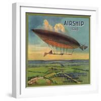 Airship Brand - Fillmore, California - Citrus Crate Label-Lantern Press-Framed Art Print