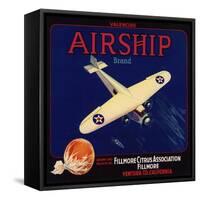 Airship Brand - Fillmore, California - Citrus Crate Label-Lantern Press-Framed Stretched Canvas
