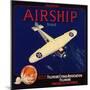 Airship Brand - Fillmore, California - Citrus Crate Label-Lantern Press-Mounted Art Print